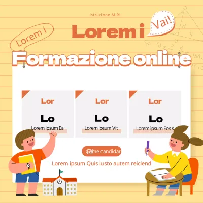 Enfasi tipografica gialla per l'istruzione online