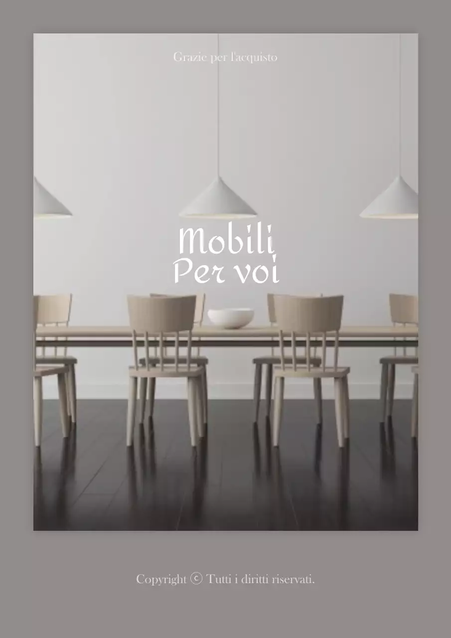 Recensione di un negozio di mobili in stile in beige volantino promozionale per eventi