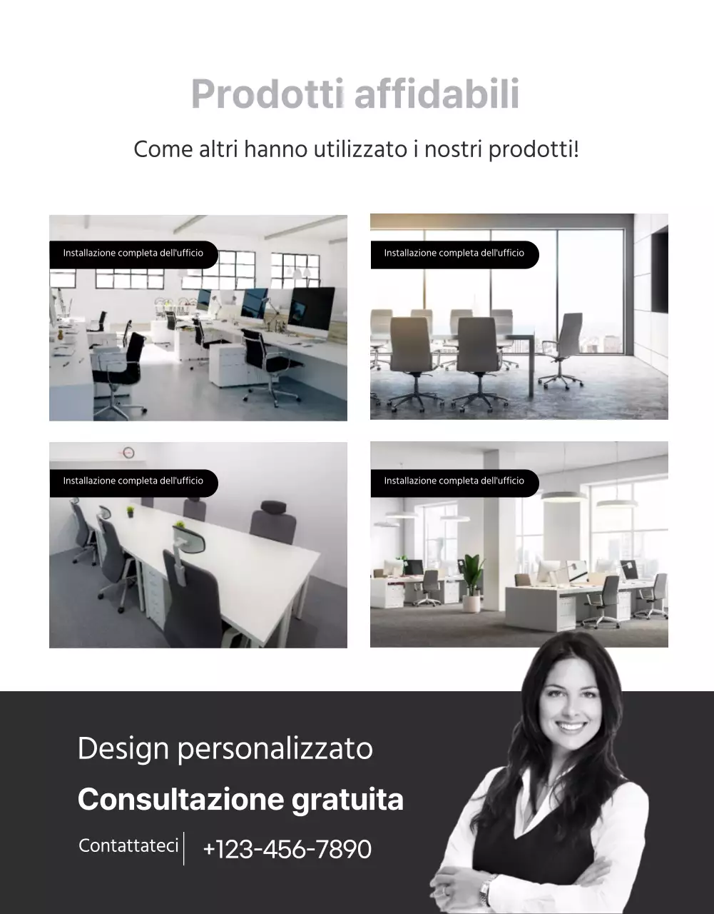 Dettagli dei mobili per ufficio in stile moderno