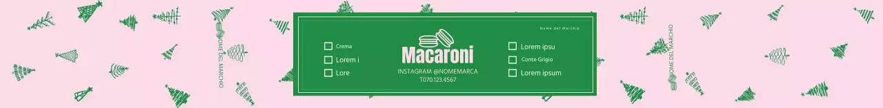 Lista di controllo del Cafe con motivo ad albero verde rosa