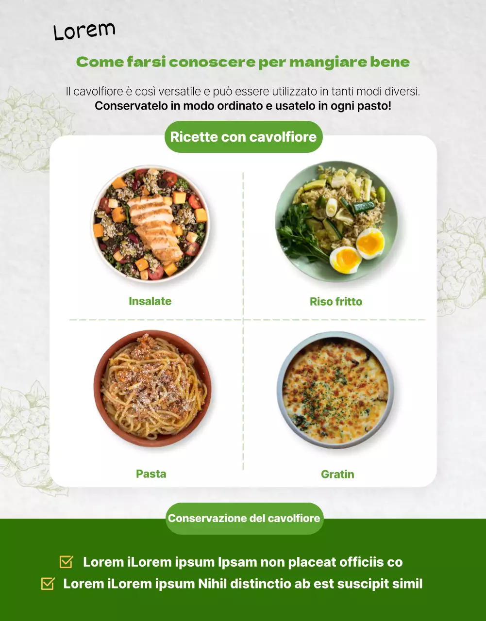 Cavolfiore sano con tema verde chartreuse