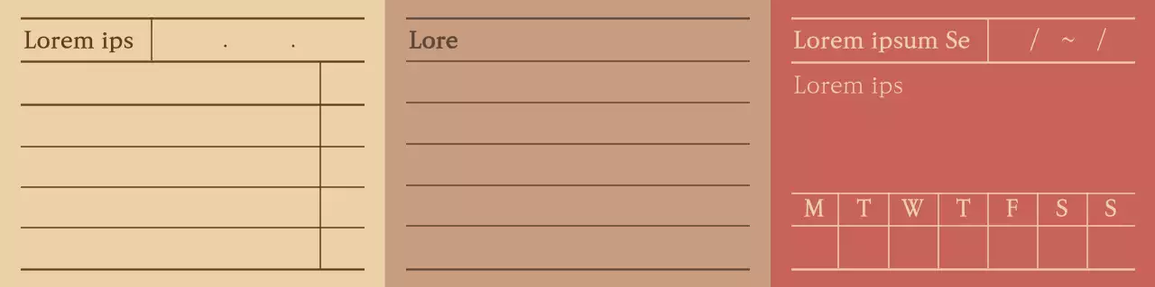 Un modello di concetto di blocco note pulito con colori caldi
