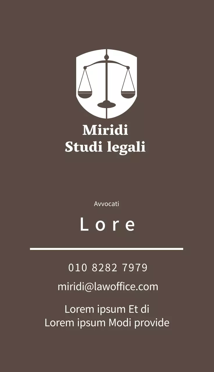 Logo marrone studio legale pulito