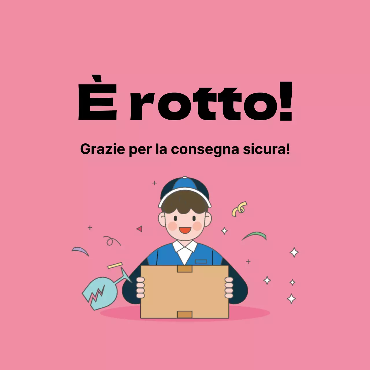 Adesivo per la spedizione sicura