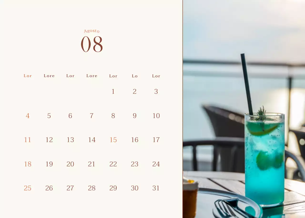 Layout fotografico di un caffè emozionale in beige e marrone