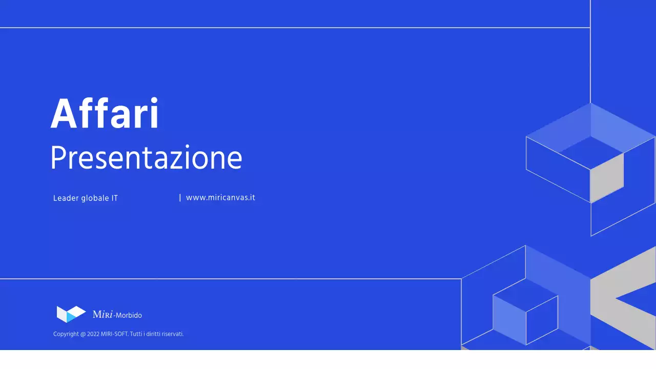 Profilo aziendale dell'azienda IT in blu (presentazione)