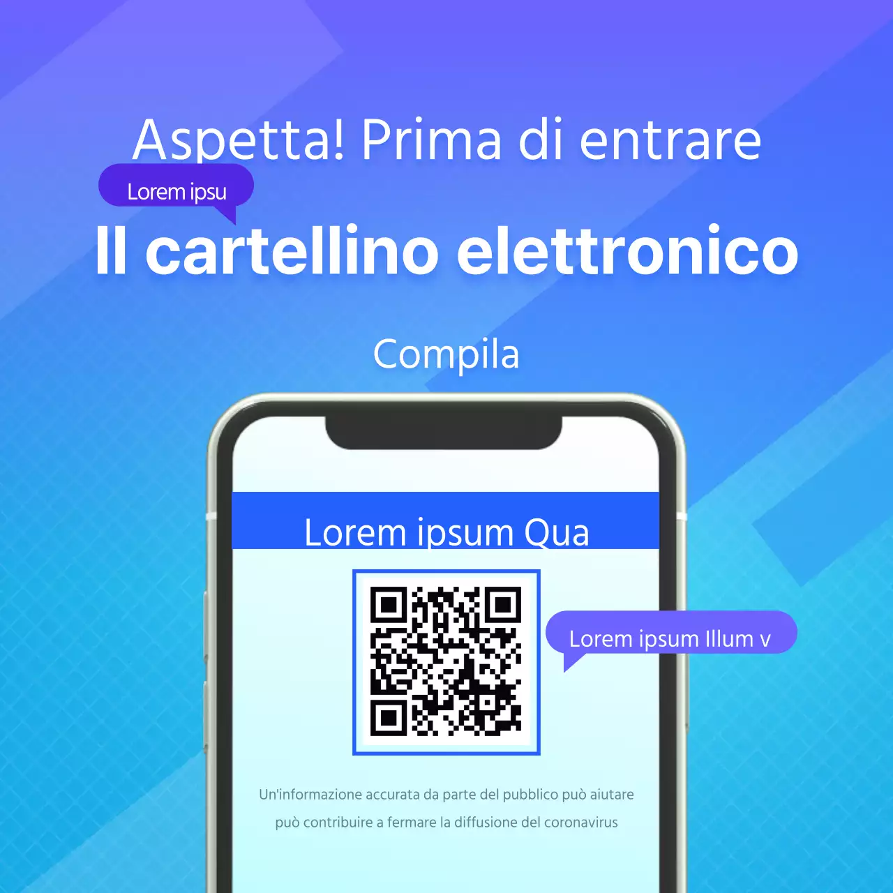 Istruzioni per il passaporto elettronico con mockup per smartphone