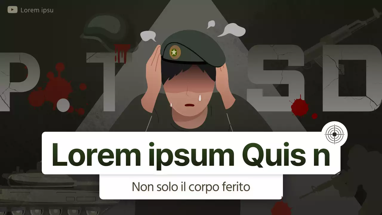 Illustrazione Khaki Mese dei Veterani PTSD Miniatura YouTube