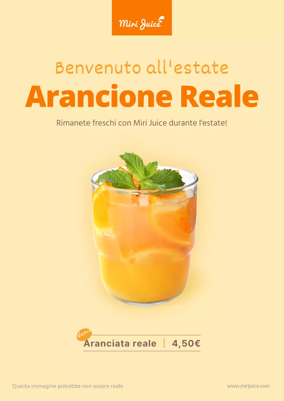 Poster Aranciata estiva gialla