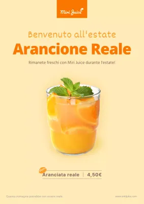 Poster Aranciata estiva gialla