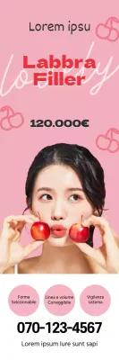 Filler labbra rosa per chirurgia plastica