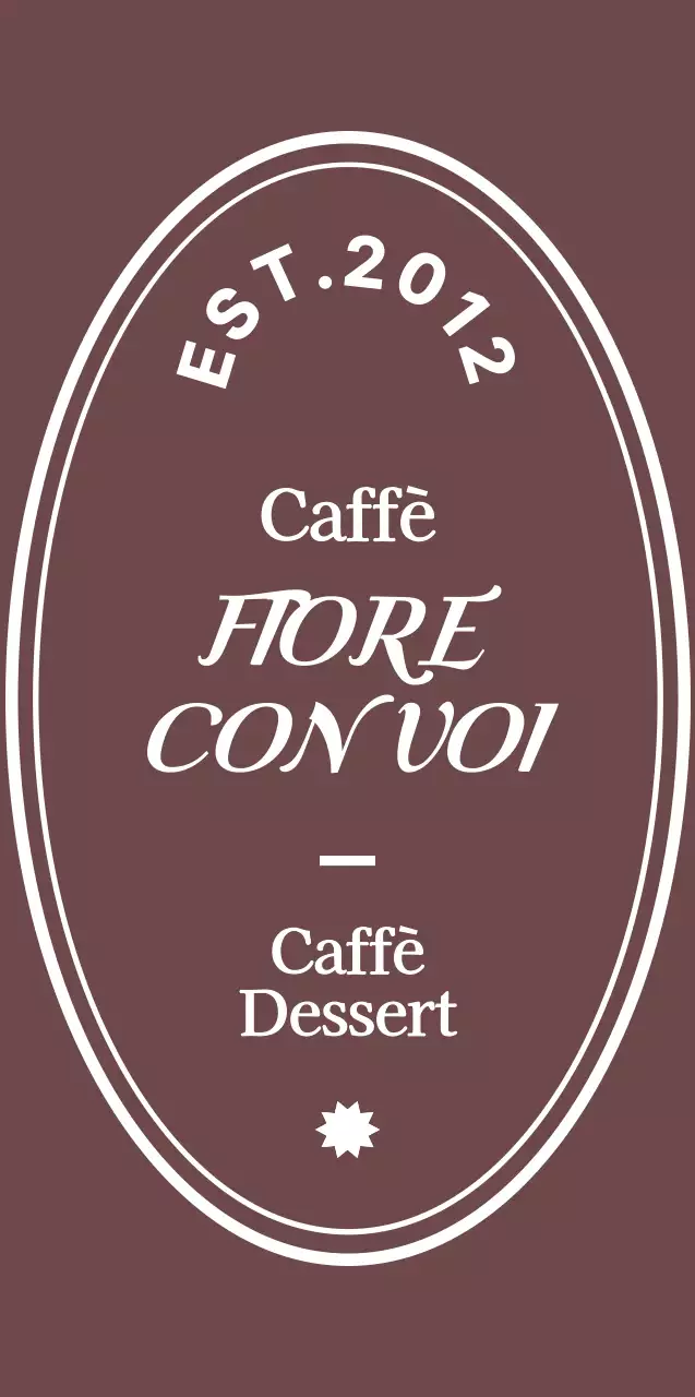 Il logo del caffè è una combinazione sentimentale di colori bianco e marrone.