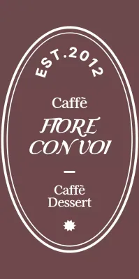 Il logo del caffè è una combinazione sentimentale di colori bianco e marrone.