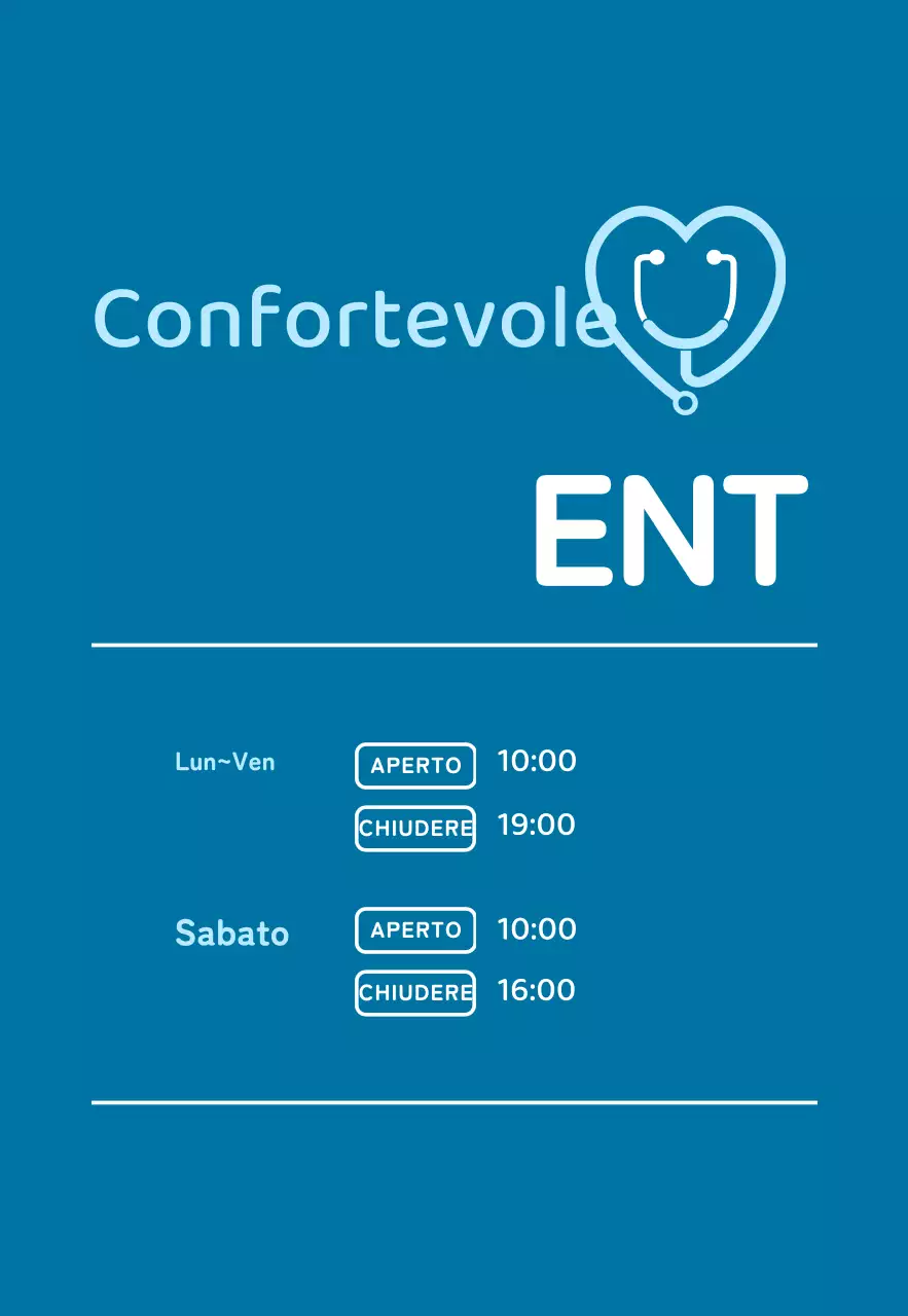 Clinica otorinolaringoiatrica con un logo blu di base