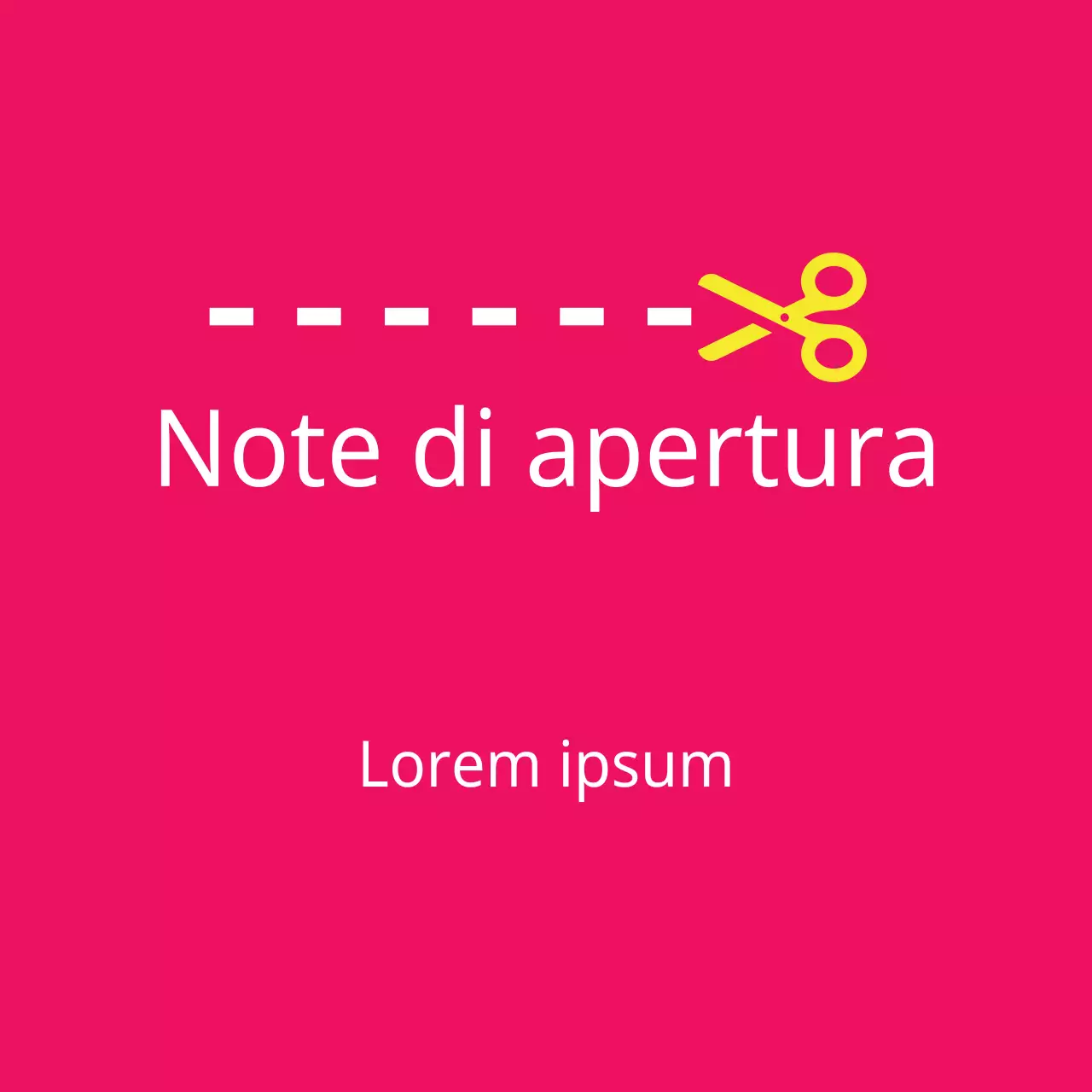Note di apertura