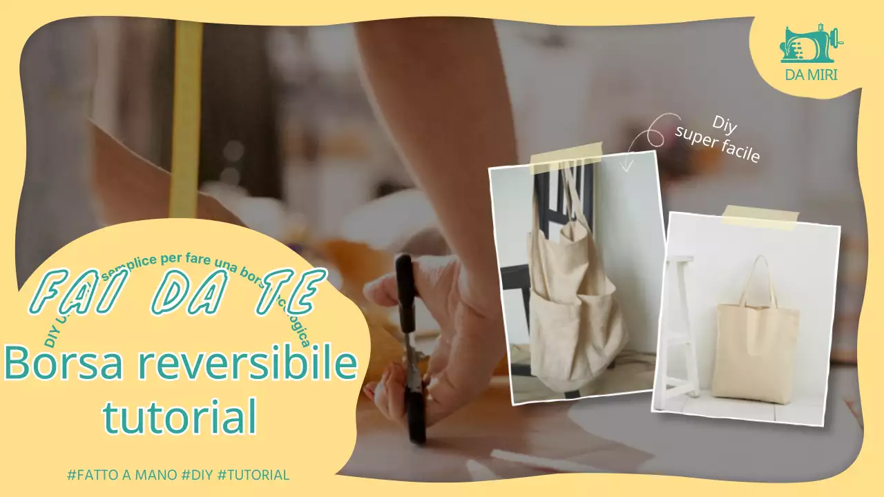 Creare una borsa ecologica con un bordo giallo