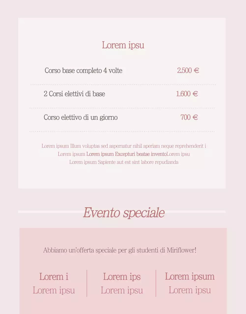 Dettagli della classe di fiori