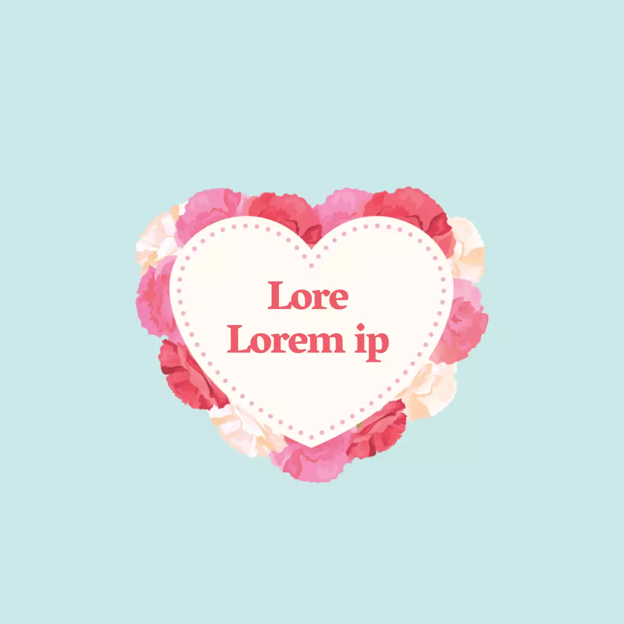 Etichetta di San Valentino con cuore sentimentale illustrato blu