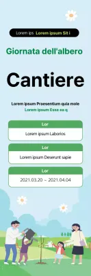 Illustrazione verde Promozione carina dell'Arbor Day