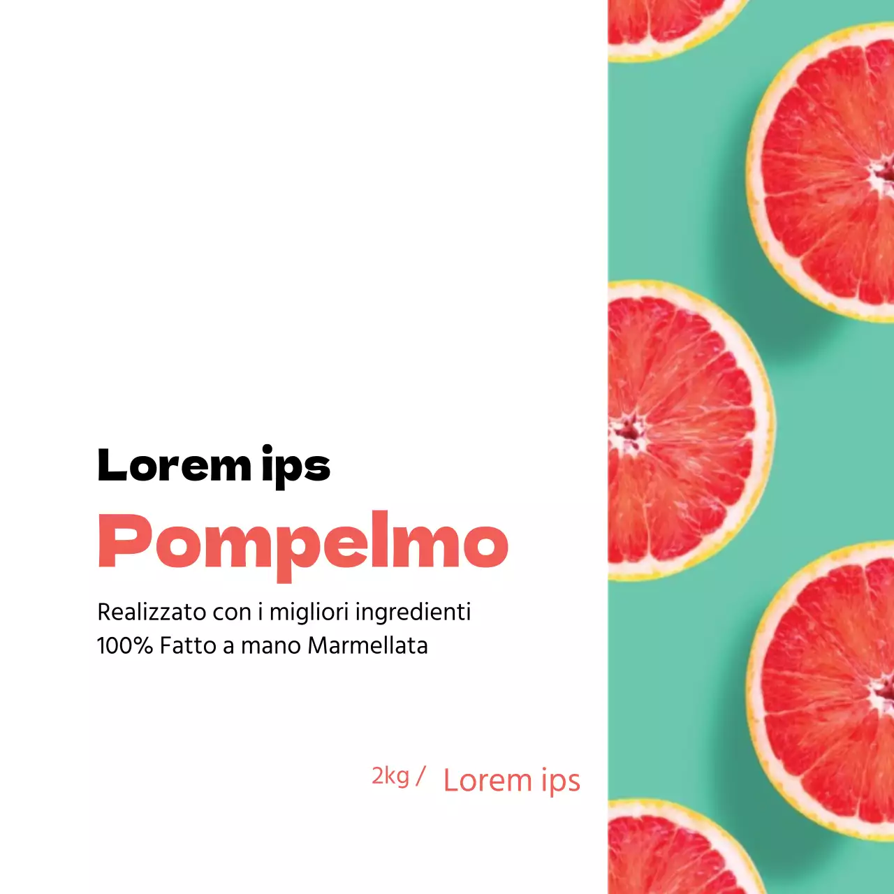 Etichetta della soda fatta in casa al pompelmo