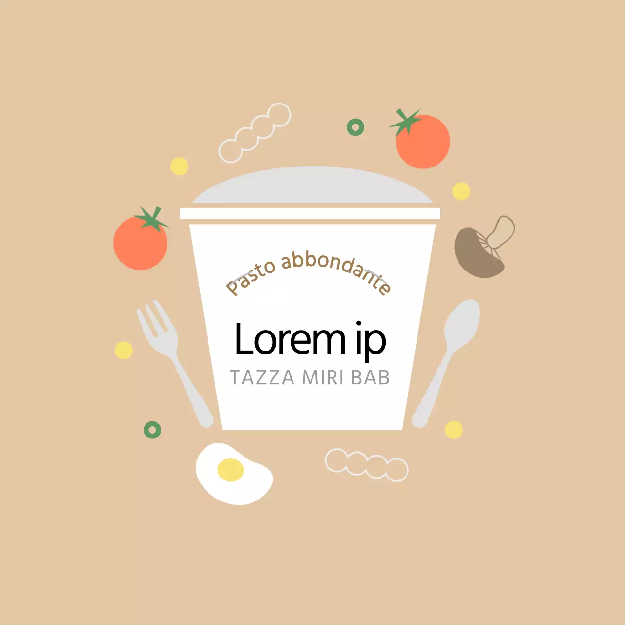 Adesivi Bento Cupcake carini beige