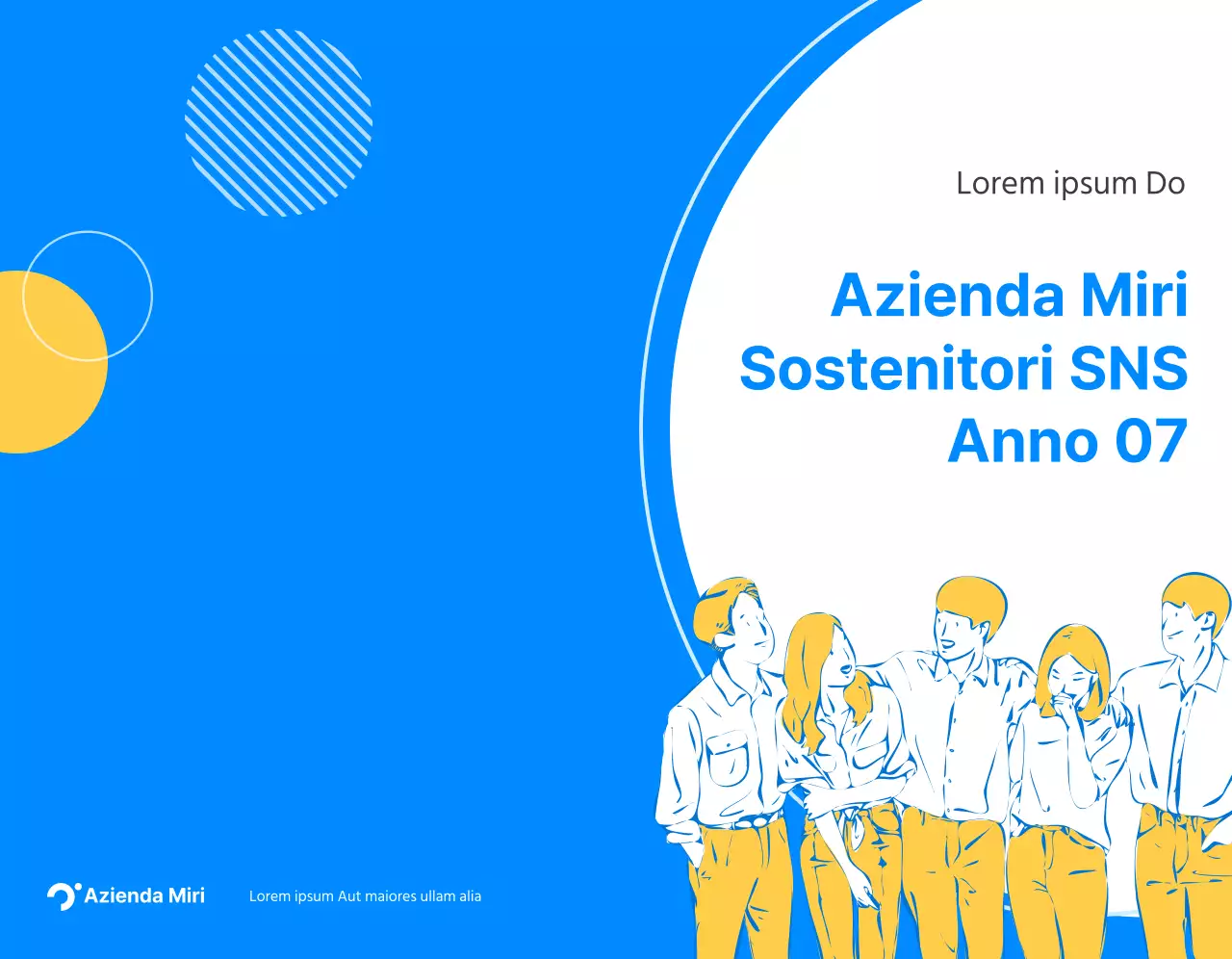 Un concetto semplice per il souvenir di un sostenitore dell'azienda, caratterizzato da cerchi blu e gialli.