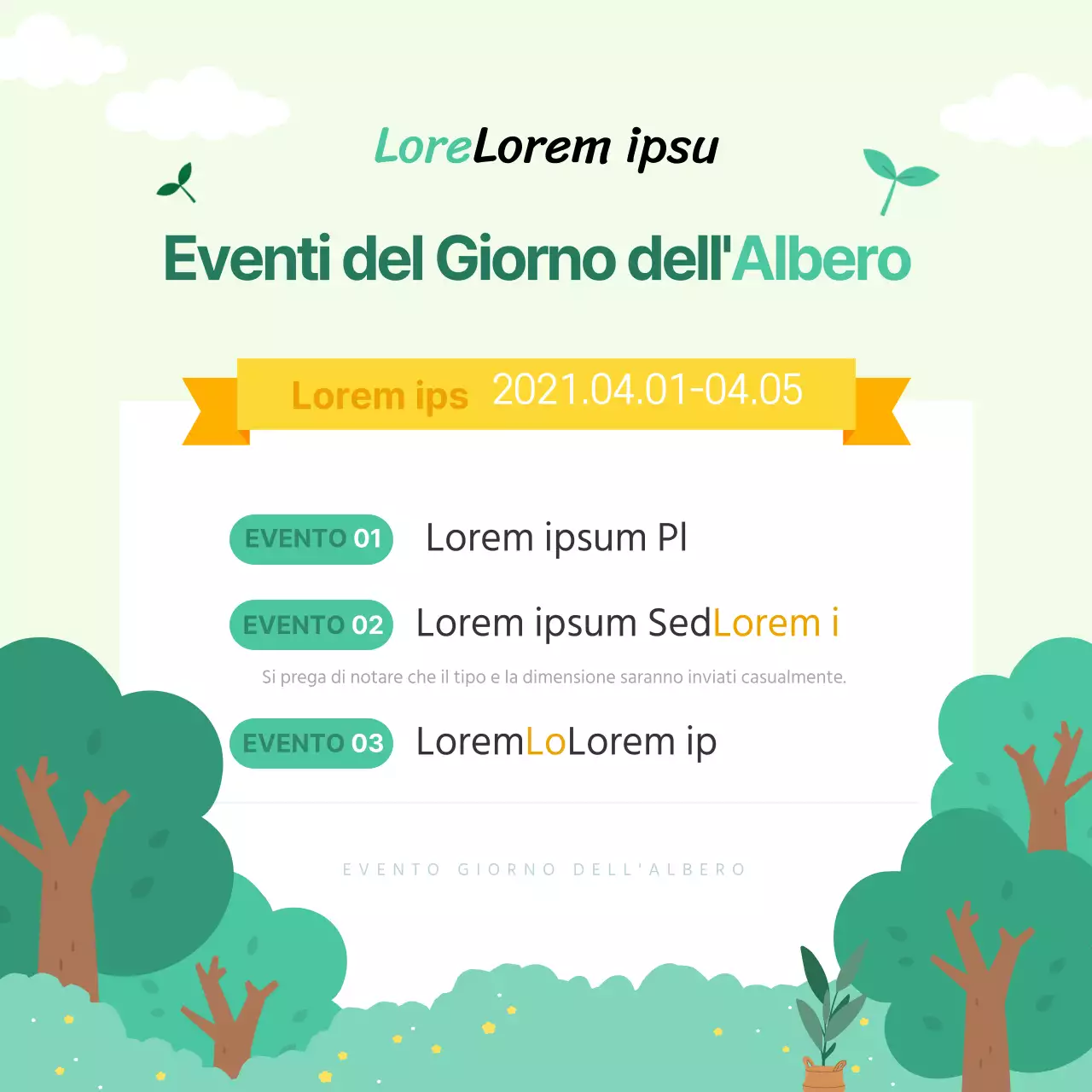 verdePasquaProgettazione dell'evento