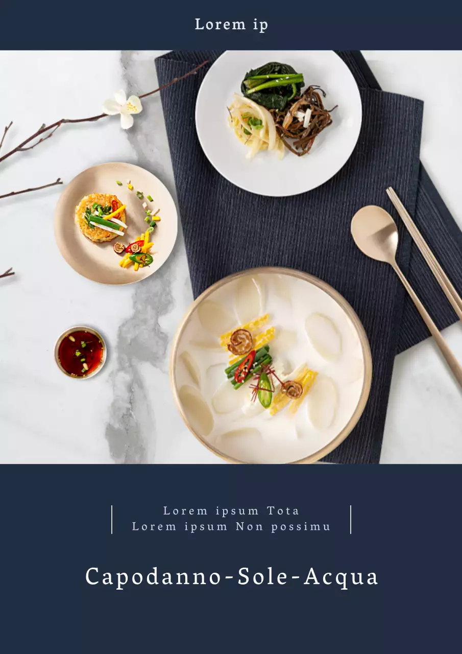 Poster regalo per il Capodanno cinese con sfondo blu