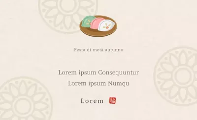 Avorio motivo tradizionale torta di riso semplice ristorante Chuseok ringraziamento