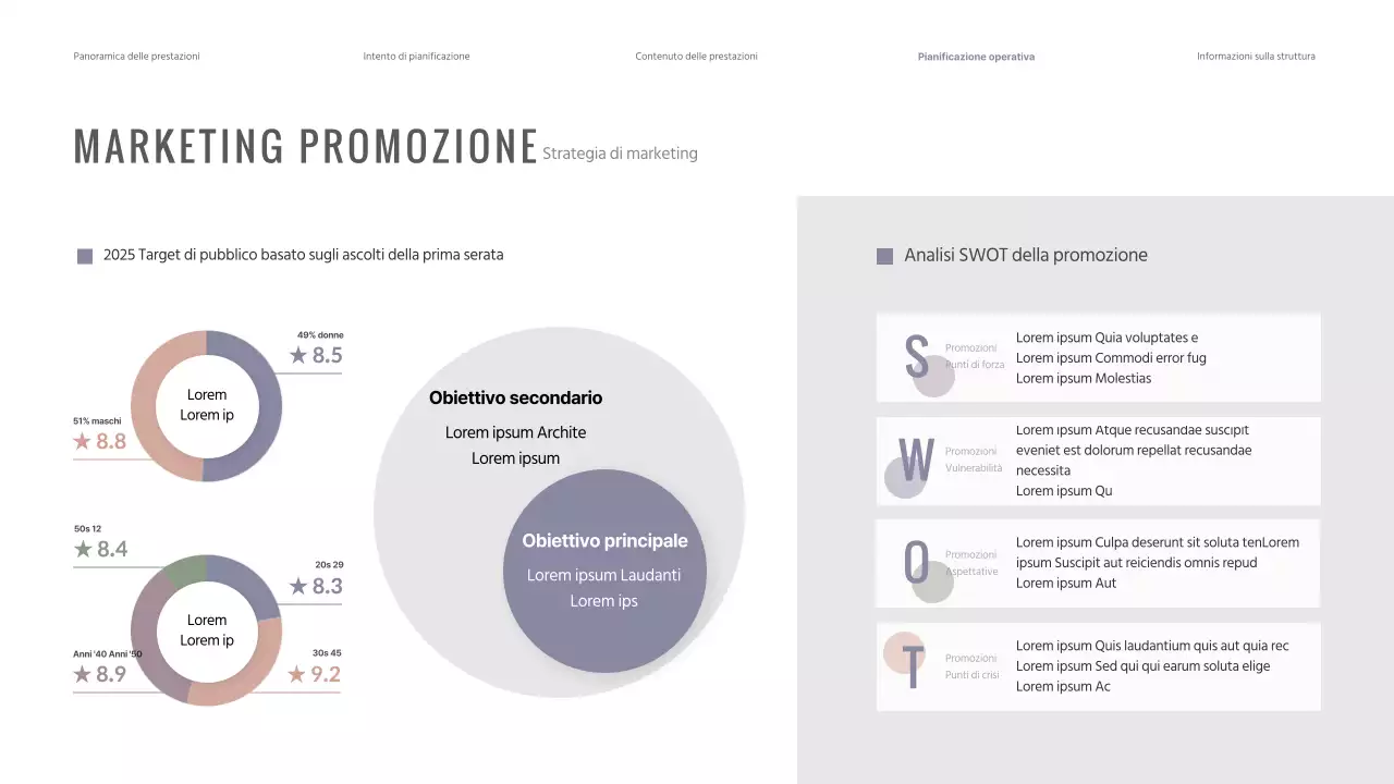 Un programma per un recital pianistico in tranquillizzanti colori pastello viola.