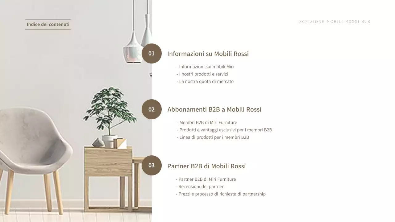 Presentazione della proposta di servizio di affiliazione per mobili aziendali di Braunton