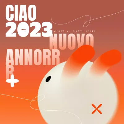 Auguri di buon anno in rosso