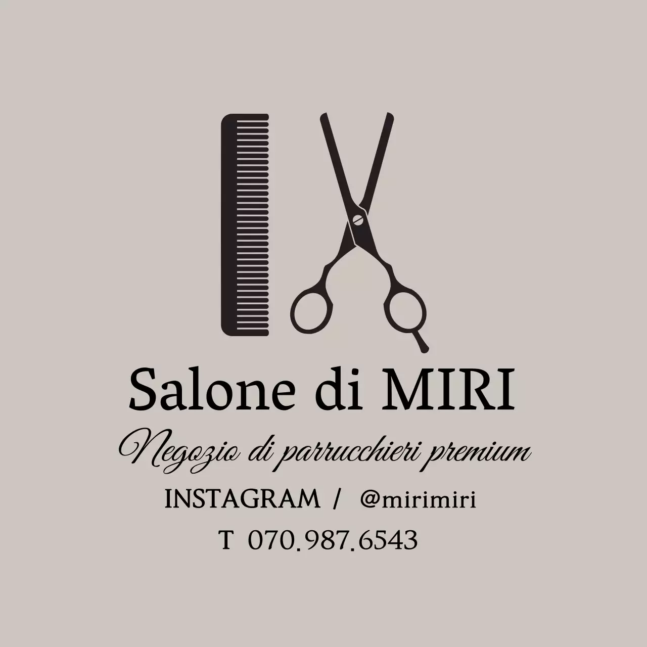 Beige nero illustrazione salone di bellezza capelli promozione