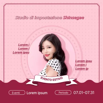 Evidenziare un'immagine rosa di ispirazione retrò per un evento di parrucchieri