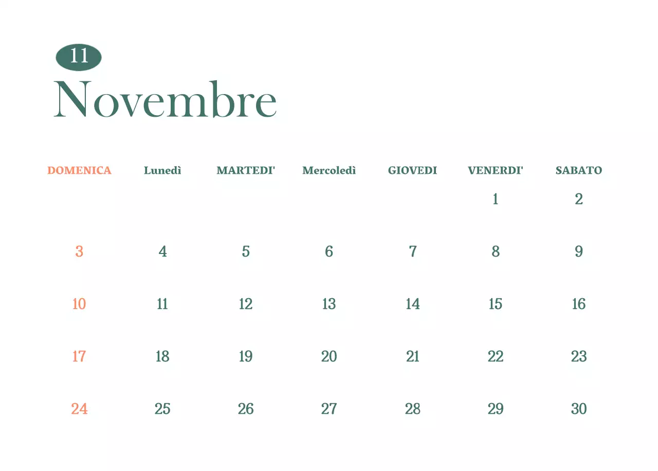 Calendario dei bar con i consigli per le bevande del mese