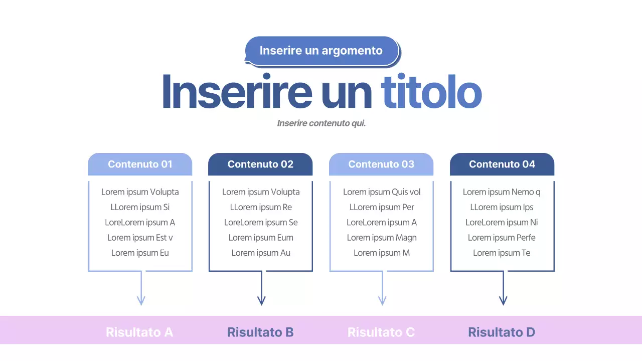 Simpatica agenda concettuale in blu e rosa