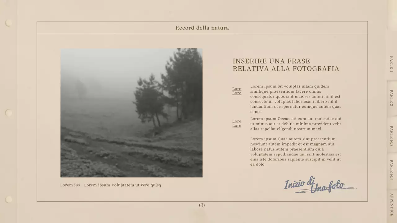 Un fotolibro beige di ispirazione vintage.