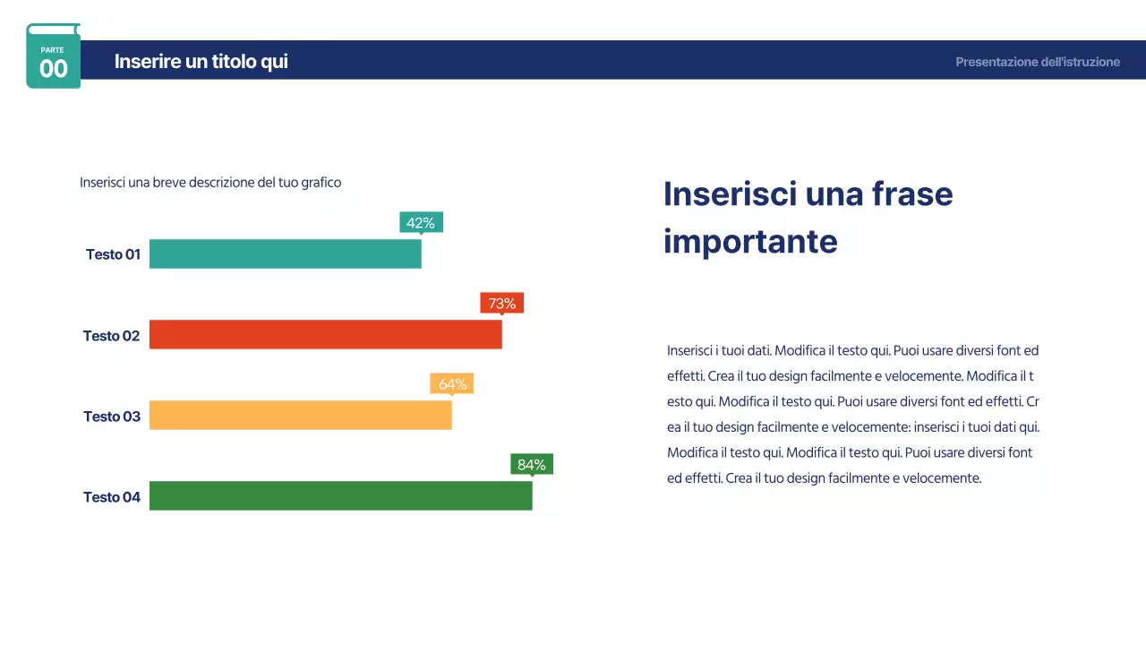 Grafico orizzontale color arcobaleno