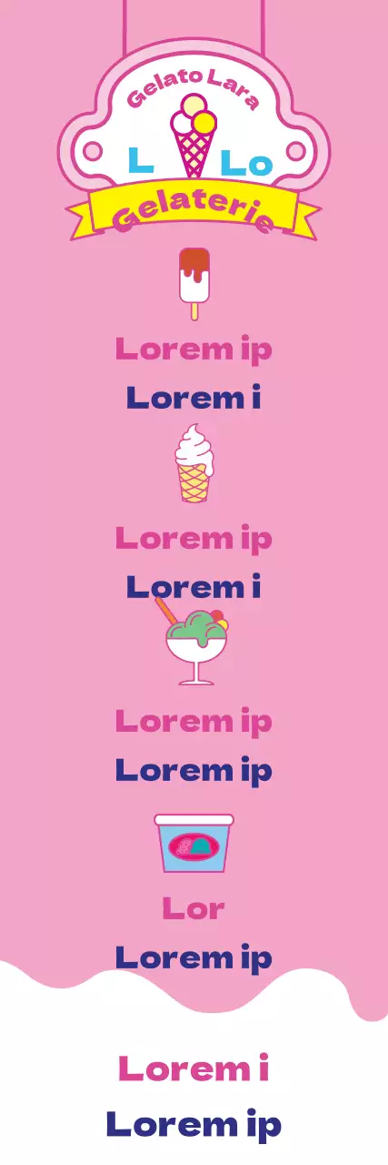 Gelateria - Listino prezzi dei pittogrammi