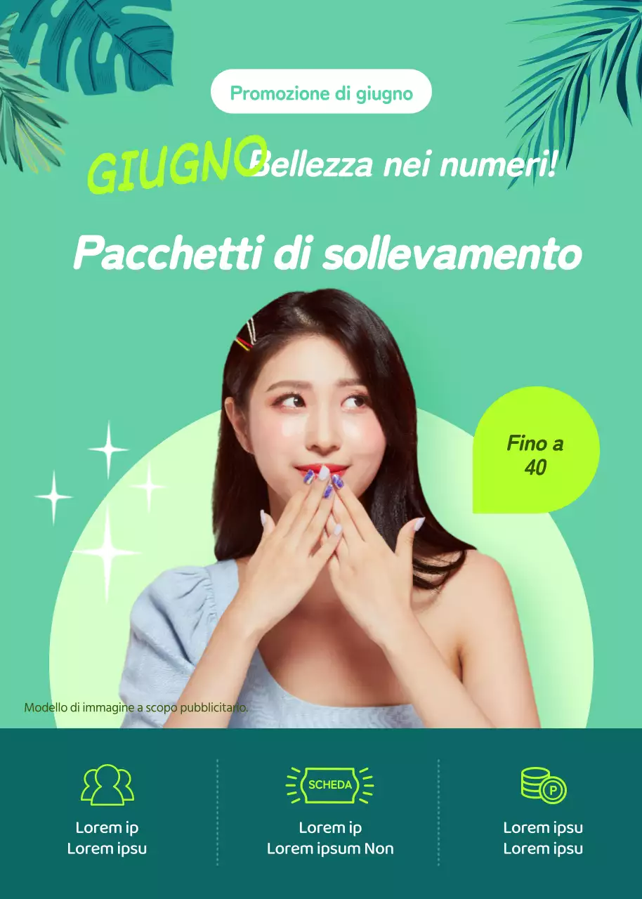 Pacchetto Lifting estivo giugno turchese EventoPopup