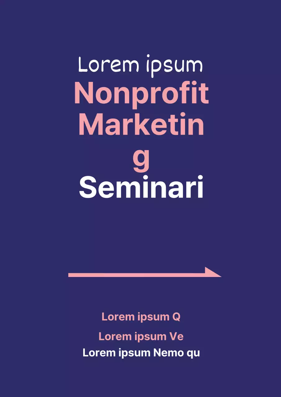 Promuovete il vostro seminario di apertura con un testo pulito in blu e rosa
