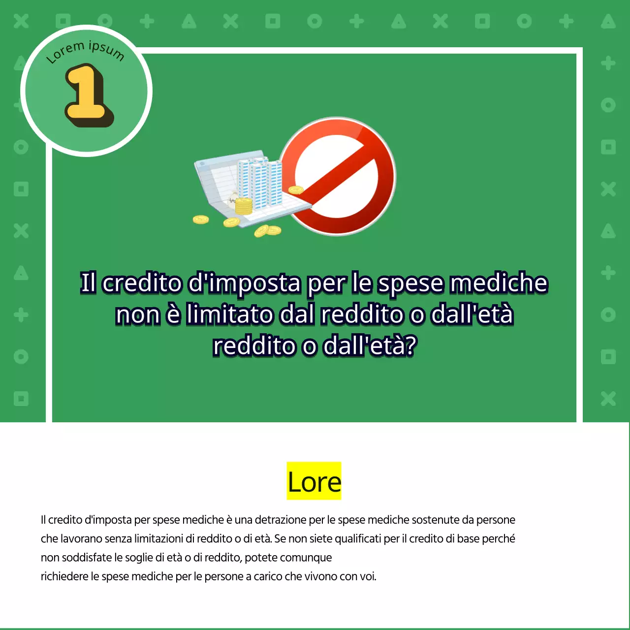 Quiz fiscali di fine anno con simpatiche illustrazioni verdi