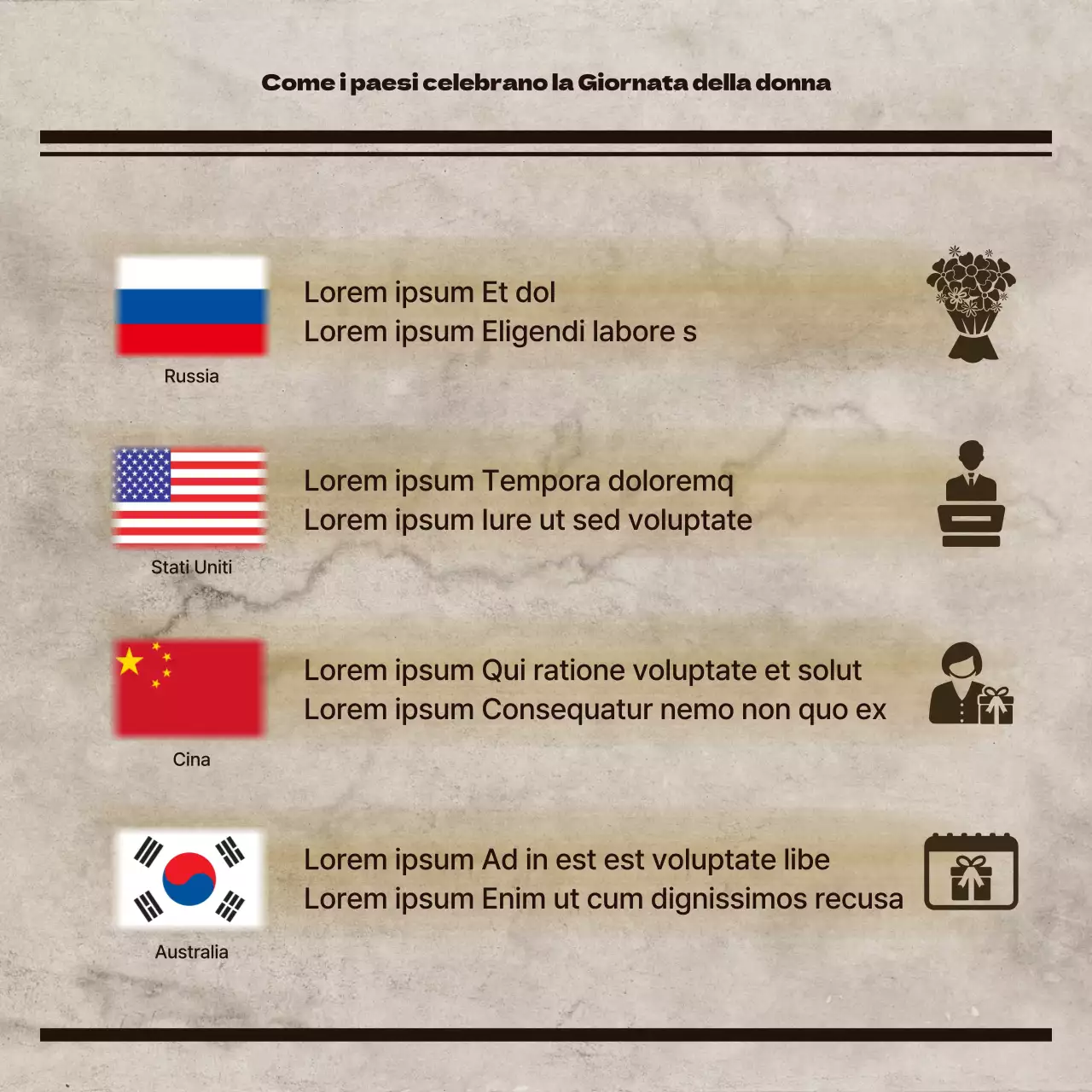 La Giornata internazionale della donna nella storia del marrone Scheda giornaleNews