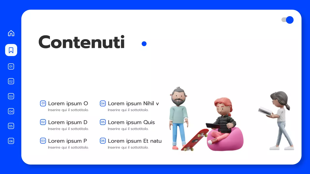 Convocazione dell'università in blu 3D