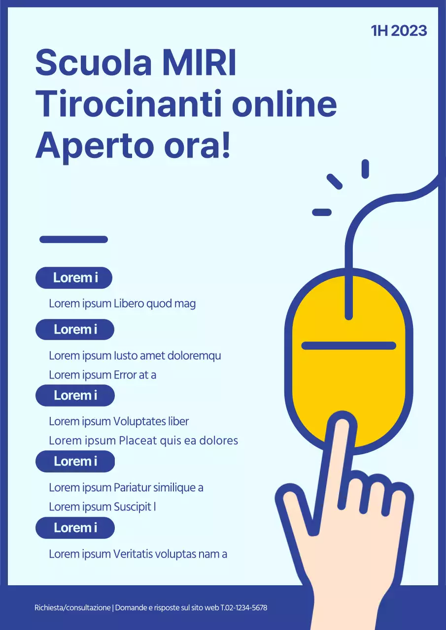 Poster di reclutamento online