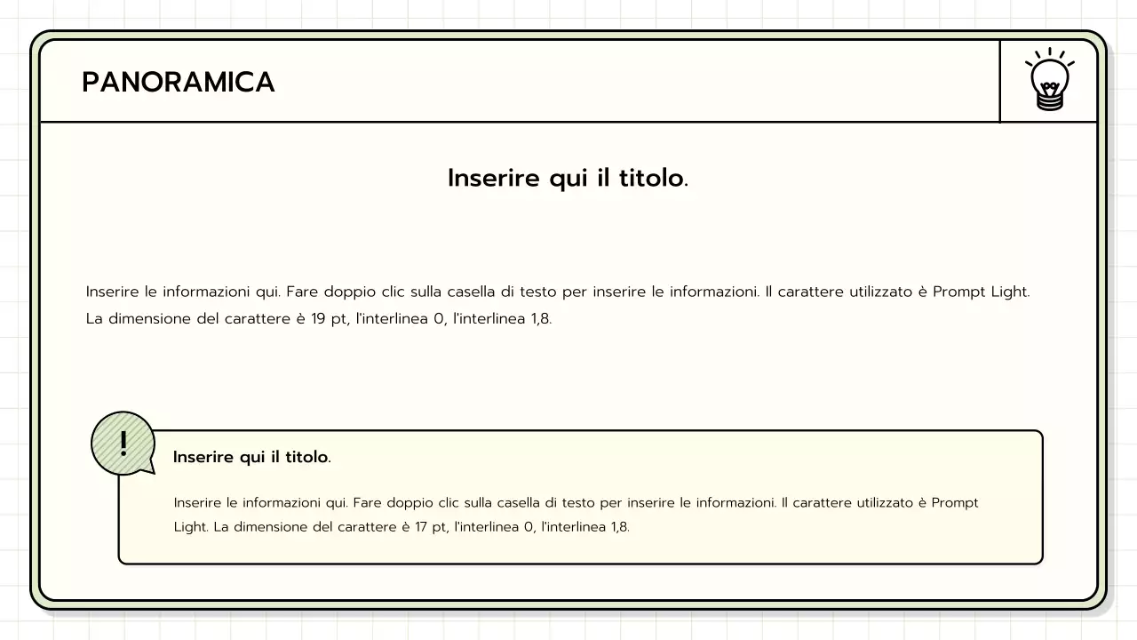 Un kit di presentazione di base nei colori giallo, verde lime e blu.