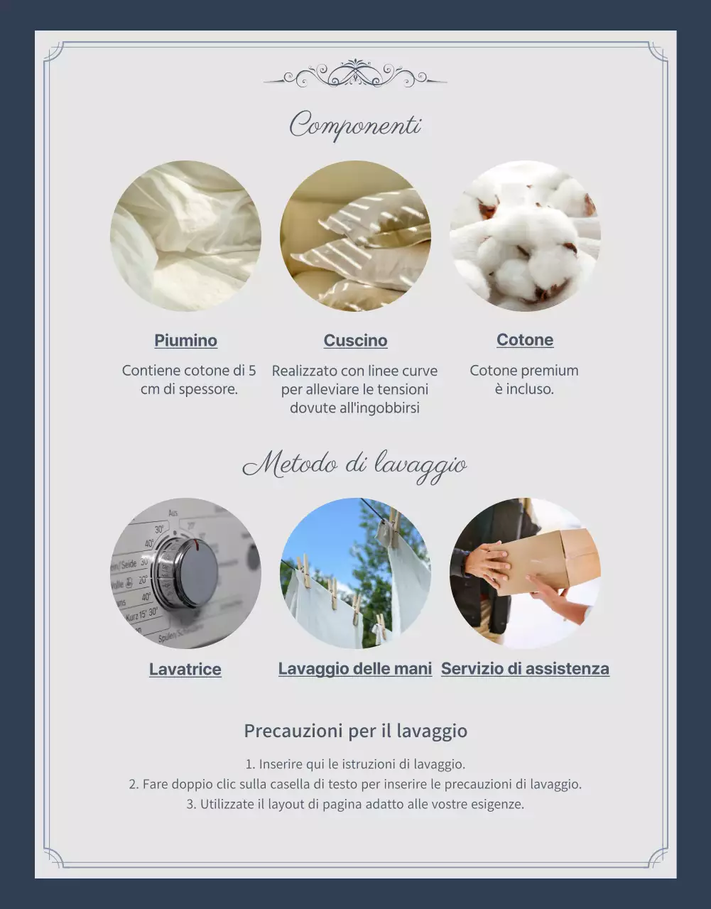 Pagina dettagliata della biancheria da letto viola e grigia