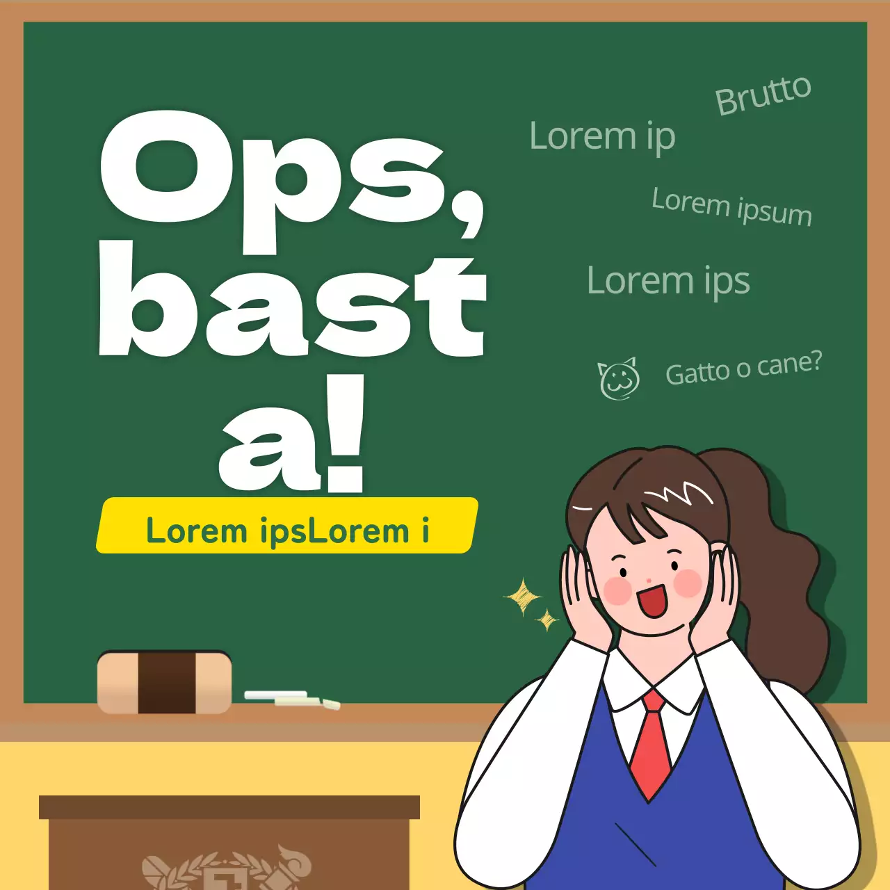 Carta di valutazione a facce gialle e verdi Design di novità