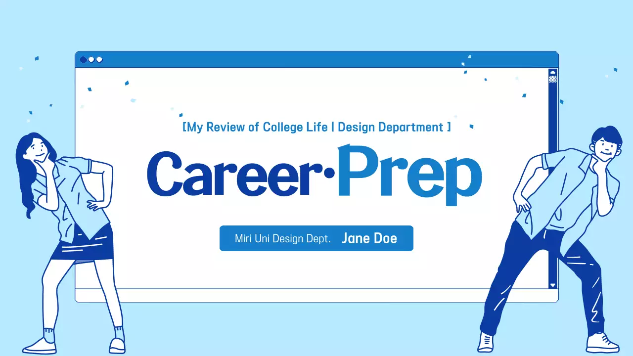 University presentations in a blue browser theme