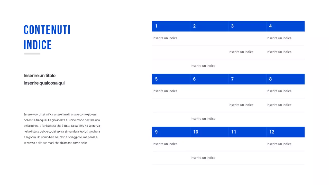 Un tavolo semplice in blu